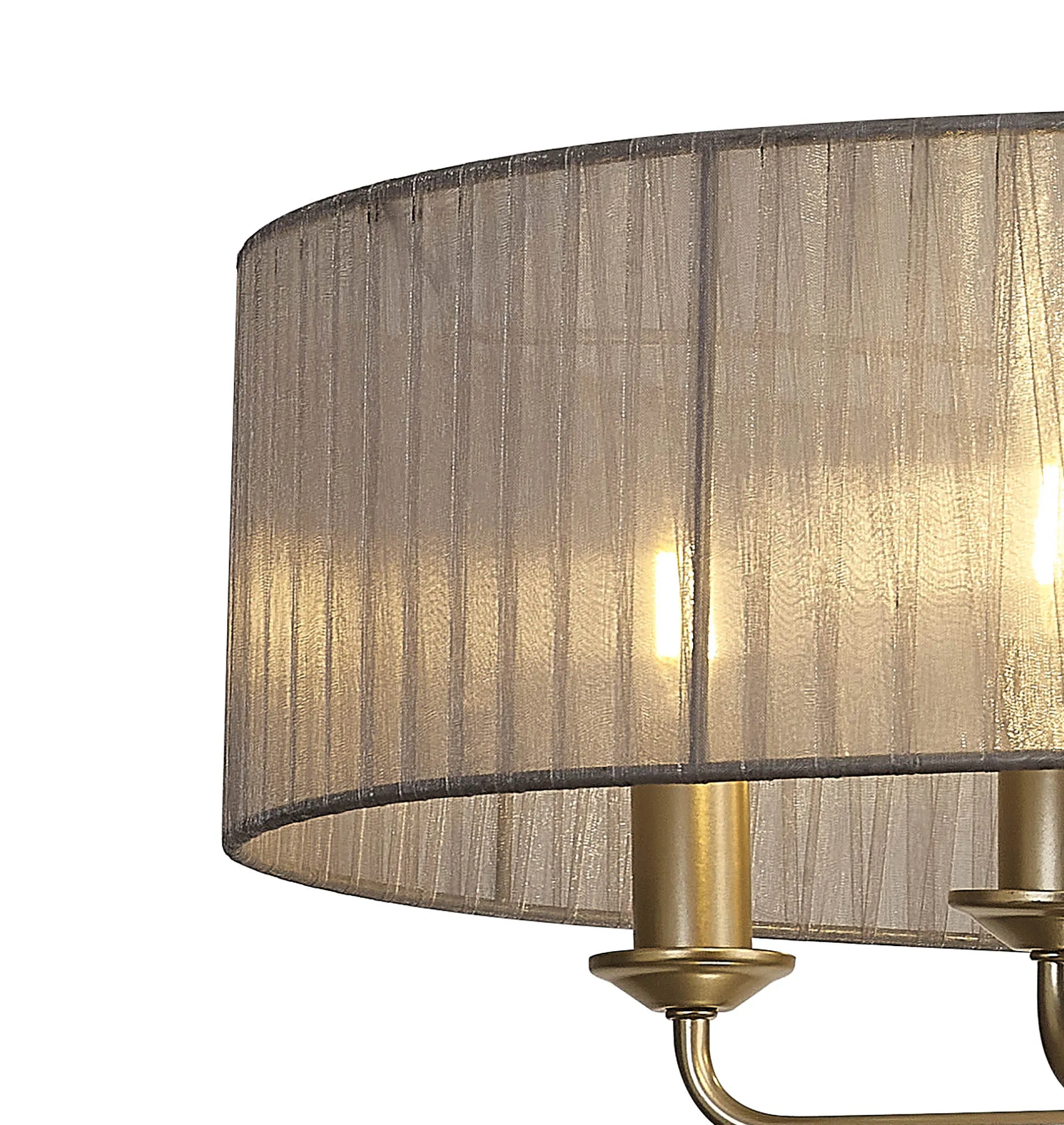 Banyan 45cm 3 Light Pendant Champagne Gold, Grey DK0966  Deco Banyan CG GR